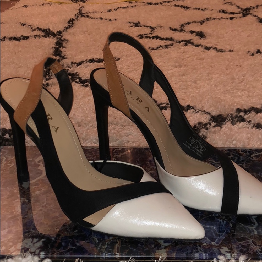 Zara multicolored sling-back heels